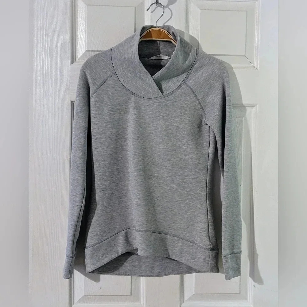 Athleta Gray Mock‎ Neck Long Sleeve Sweatshirt Sz. XXS